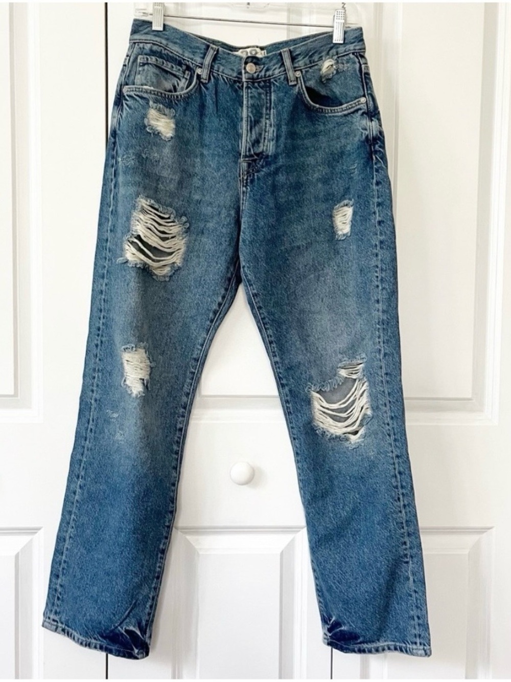 We The Free Distressed Boyfriend Jeans - Blue - Picture 2 of 8